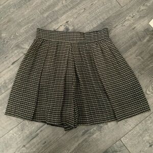 ZARA Black, Blue, Gold Pleated High Waisted Skirt LIKE NEW